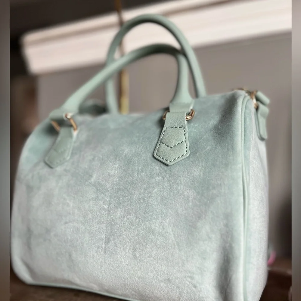Juicy Couture Let It Shine Cool Blue Rhinestone Satchel Crossbody NWT